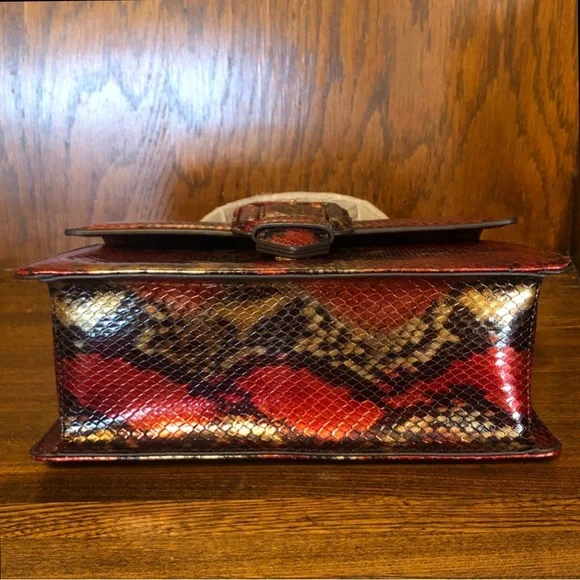 NWT-Brahmin-Mini Francine Satchel-Crimson Rosebay-Crossbody Strap-Dust Bag-$345 - Picture 8 of 16